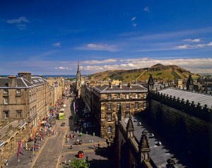 Edinburgh Royal Mile and Arthurs Seat